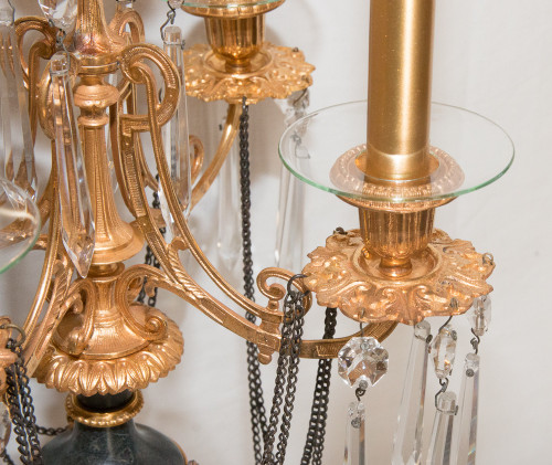  Coppia Di Candelabri Stile Direttorio, Periodo XIX Secolo