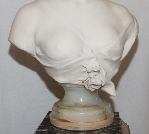 Flora, busto in marmo Alfred Désiré Lanson 1851-1938