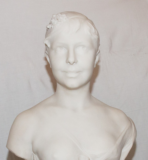 Flora, busto in marmo Alfred Désiré Lanson 1851-1938