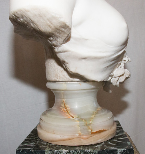 Flora, busto in marmo Alfred Désiré Lanson 1851-1938