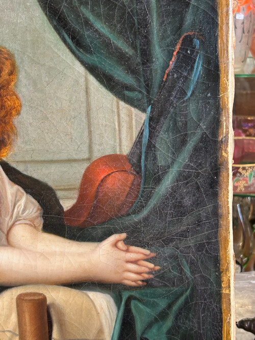 Ecole Française Du XIXe Siècle - d'Après Jean Baptiste Greuze - La Prière Du Matin