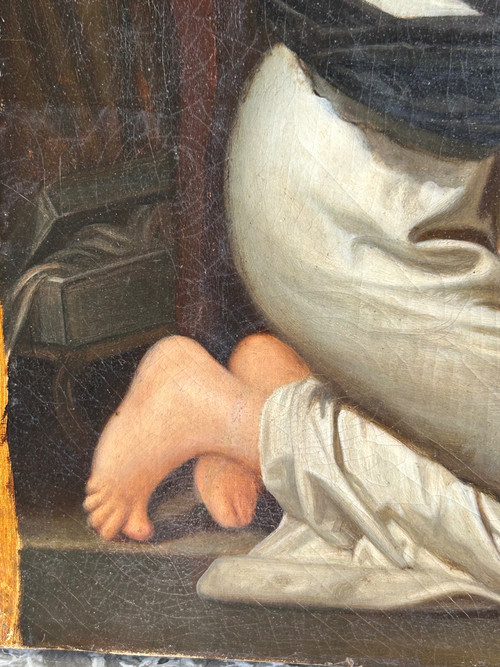Ecole Française Du XIXe Siècle - d'Après Jean Baptiste Greuze - La Prière Du Matin