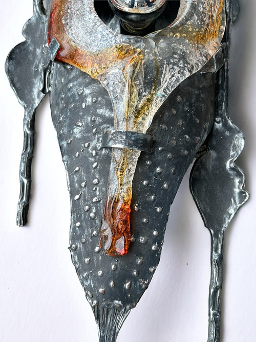 Tom Ahlstrom & Hans Ehrich - Pair Of Brutalist Sconces 1960s Metal And Glass