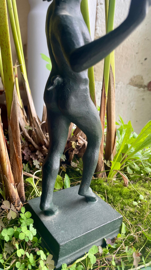 Faune dansant en bronze, XIXe siècle 