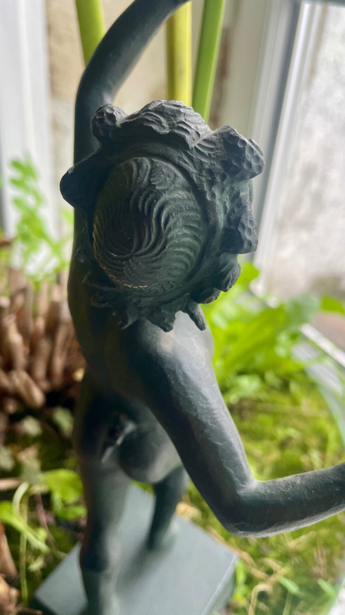 Faune dansant en bronze, XIXe siècle 