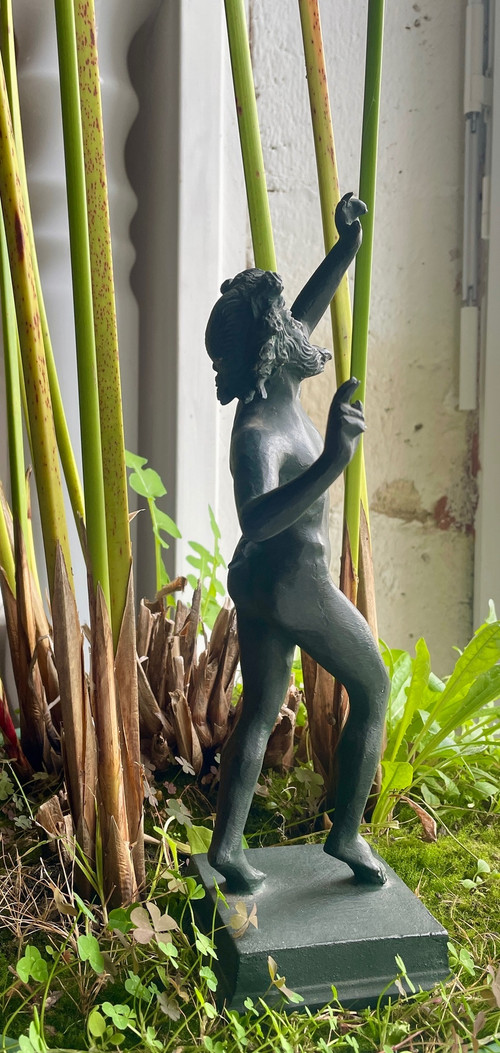 Faune dansant en bronze, XIXe siècle 