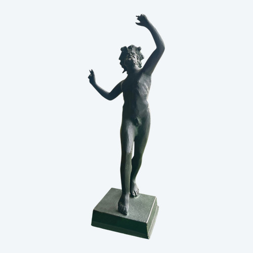 Faune dansant en bronze, XIXe siècle 