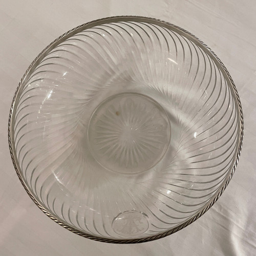  Large Baccarat Cup And Sterling Silver Late 19th Century