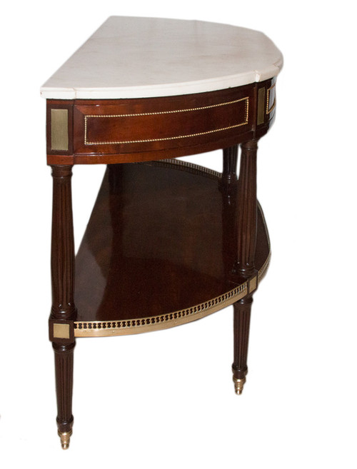 Halbmondkonsole aus Mahagoni, Louis XVI-Zeit