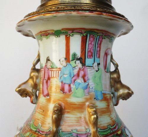 Lampe chine fin du XIXe siècle.  