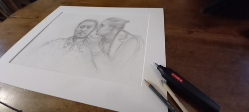 Portrait of Alexei Navalny and his wife Yulia Navalnaya