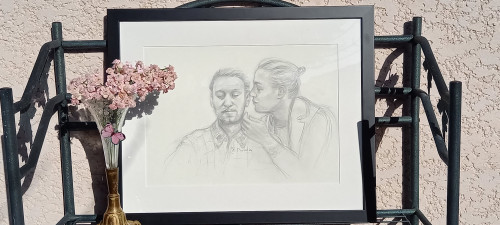 Portrait of Alexei Navalny and his wife Yulia Navalnaya