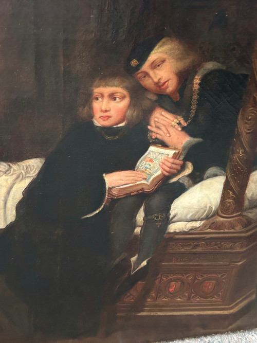 Paul Delaroche After – Ölgemälde auf Leinwand Edward V. und sein inhaftierter Bruder, 19. Jahrhundert
