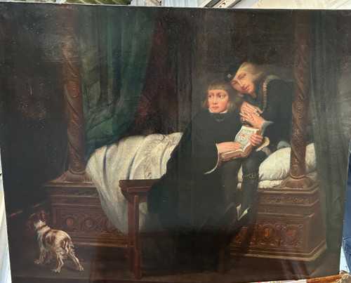 Paul Delaroche After – Ölgemälde auf Leinwand Edward V. und sein inhaftierter Bruder, 19. Jahrhundert