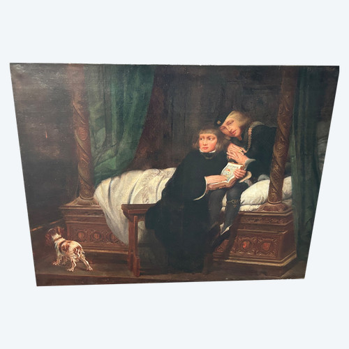 Paul Delaroche After – Ölgemälde auf Leinwand Edward V. und sein inhaftierter Bruder, 19. Jahrhundert
