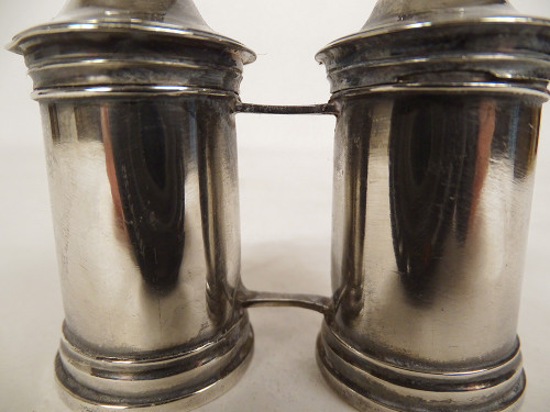 Paire Ampoules à Huile Sainte Argent Massif Fermiers Généraux XVIIIème