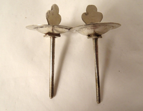 Paire Ampoules à Huile Sainte Argent Massif Fermiers Généraux XVIIIème
