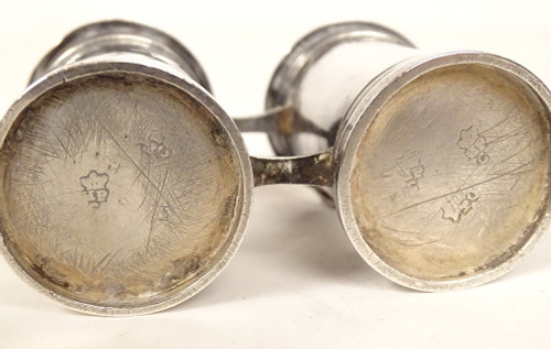 Paire Ampoules à Huile Sainte Argent Massif Fermiers Généraux XVIIIème