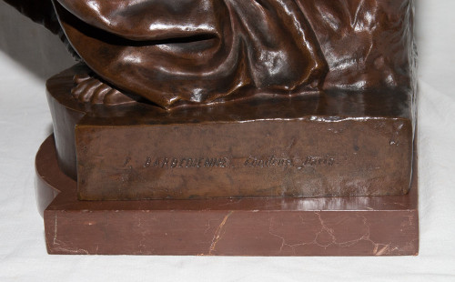 Bronzo "Maternità" firmato Paul Dubois 1829-1905