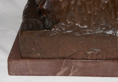 Bronzo "Maternità" firmato Paul Dubois 1829-1905