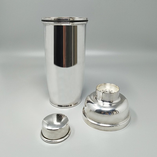 Splendido shaker per cocktail degli anni '60 placcato in argento di Zanetta. Fatto in Italia