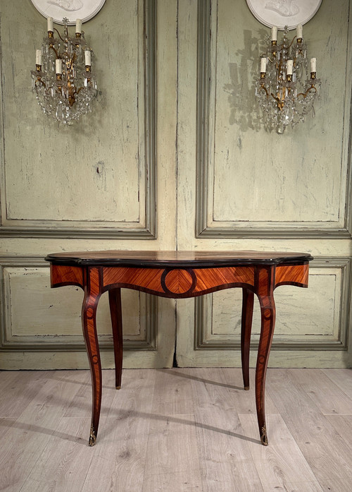 Small Desk In Marquetry From Napoleon III Period Circa 1870