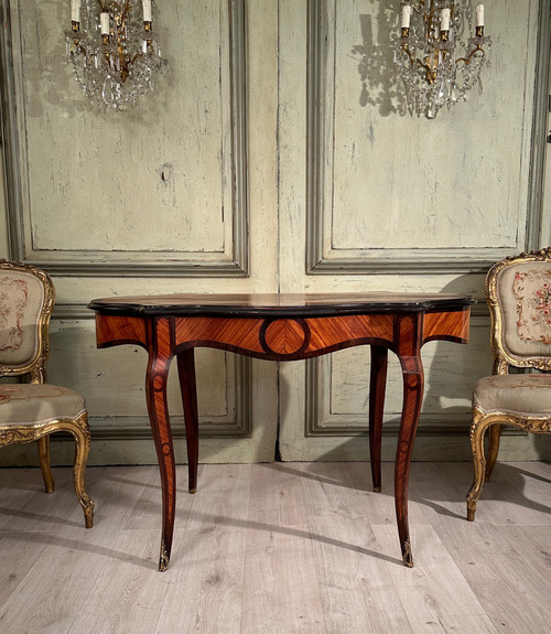 Small Desk In Marquetry From Napoleon III Period Circa 1870
