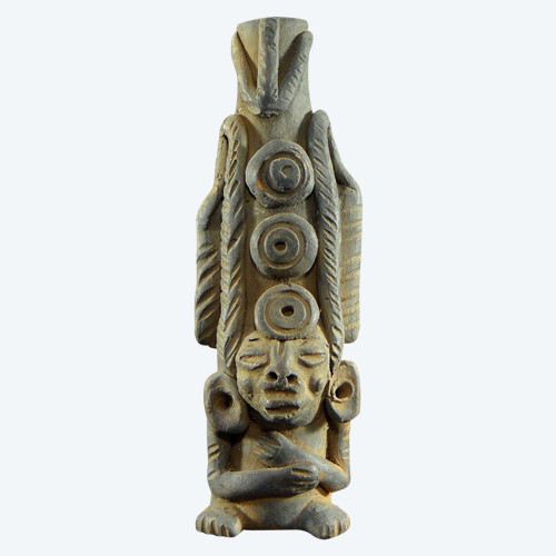 Peru, 1930er/1950er Jahre, Terrakotta-Statuette im Geiste präkolumbianischer Schöpfungen.