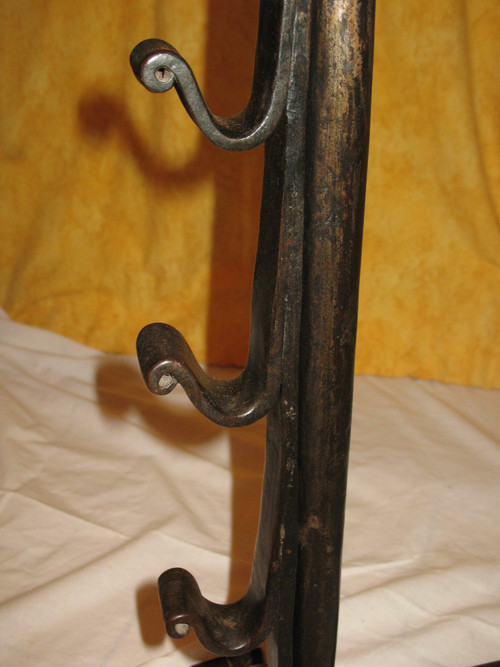 Pair of 18th century wrought iron andirons Origin Périgord