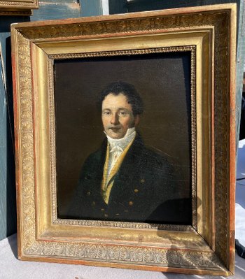 19th century French school, portrait of a young man.
