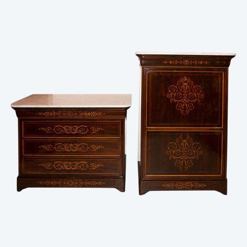 Commode et secrétaire époque Charles X