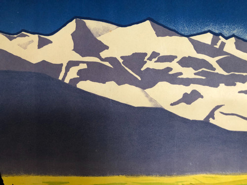 Affiche Berne Loetschberg Simplon Suisse 1931 par Eugen Henziross