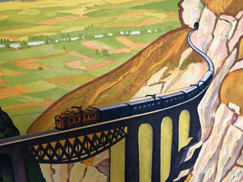 Affiche Berne Loetschberg Simplon Suisse 1931 par Eugen Henziross