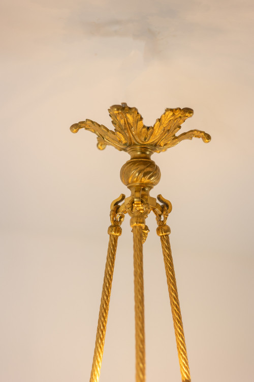Louis XVI style ormolu chandelier. Circa 1900.