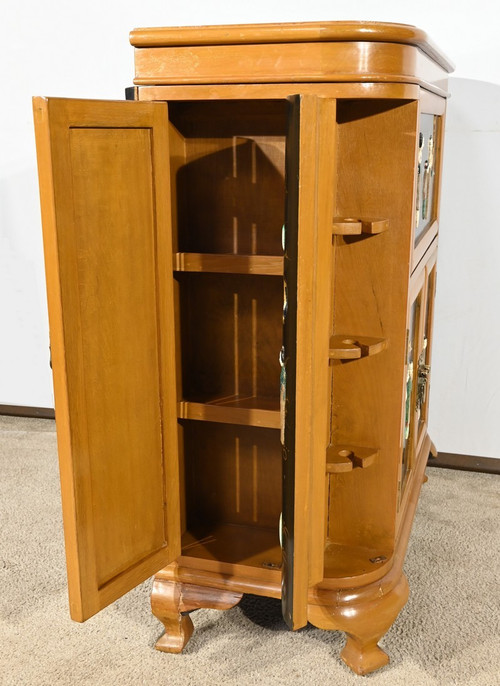 Cabinet Asiatique à Liqueurs en Bois Laqué, Chine - 1950