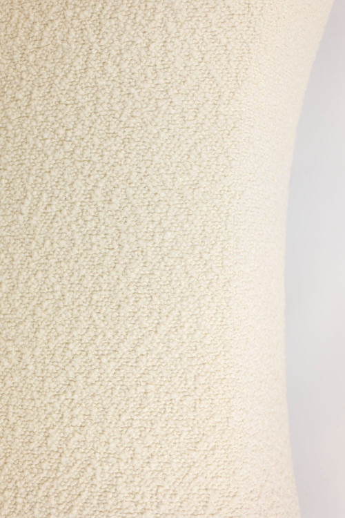 Bean-shaped 3-seater sofa in blond beech. Contemporary work.