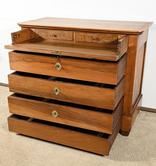 Commode Écritoire en Noyer, époque Restauration – 1ère Partie XIXe