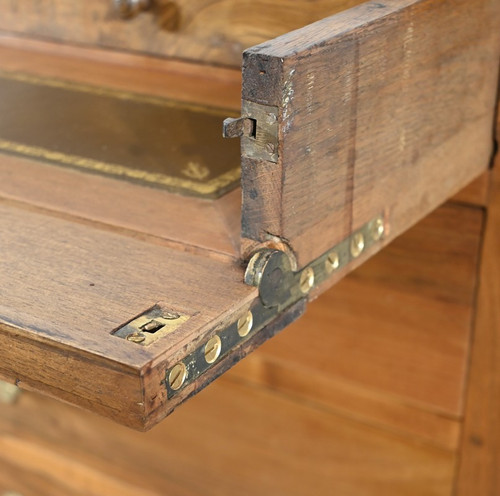 Commode Écritoire en Noyer, époque Restauration – 1ère Partie XIXe