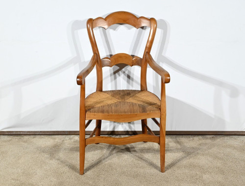 Fauteuil Grand-Mère en Merisier, style Louis Philippe – Fin XIXe