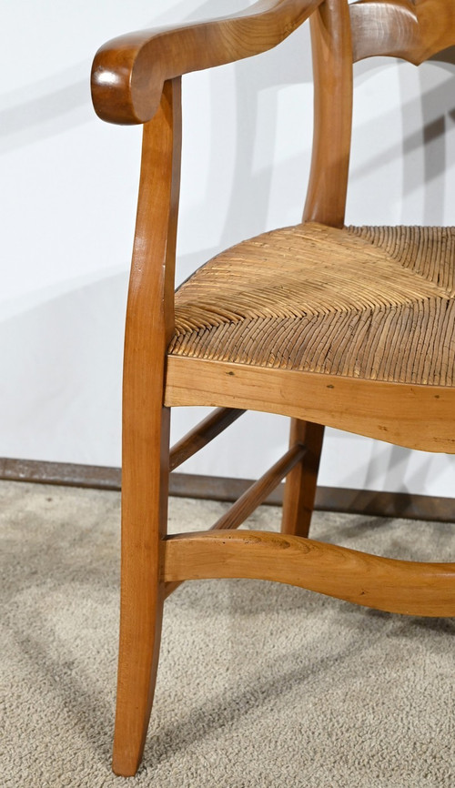 Fauteuil Grand-Mère en Merisier, style Louis Philippe – Fin XIXe