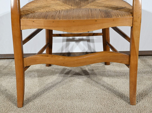 Fauteuil Grand-Mère en Merisier, style Louis Philippe – Fin XIXe