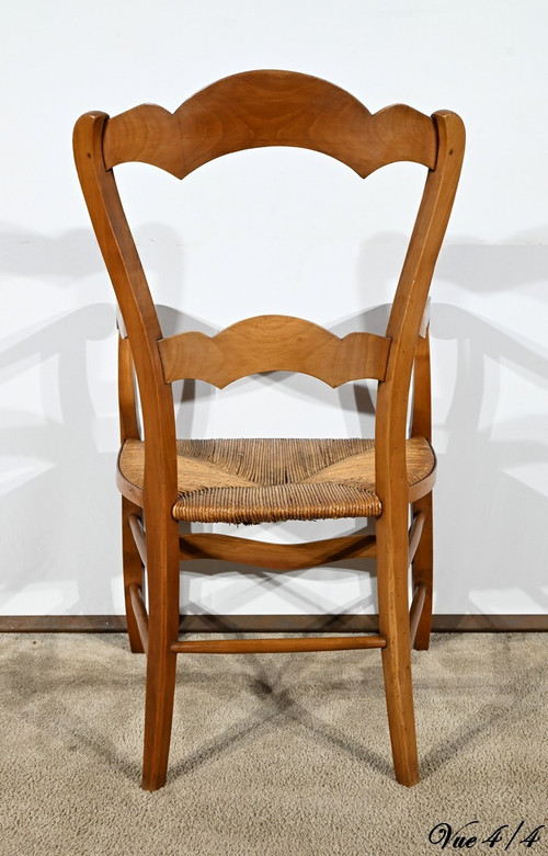Fauteuil Grand-Mère en Merisier, style Louis Philippe – Fin XIXe