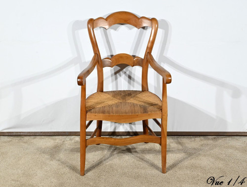 Fauteuil Grand-Mère en Merisier, style Louis Philippe – Fin XIXe