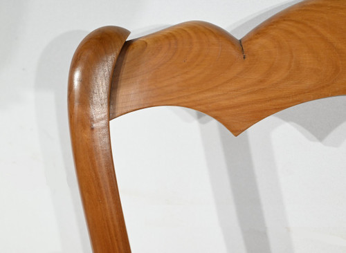 Fauteuil Grand-Mère en Merisier, style Louis Philippe – Fin XIXe