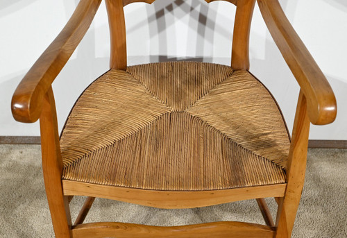 Fauteuil Grand-Mère en Merisier, style Louis Philippe – Fin XIXe