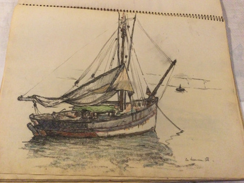 Notebook of 63 drawings André BERONNEAU