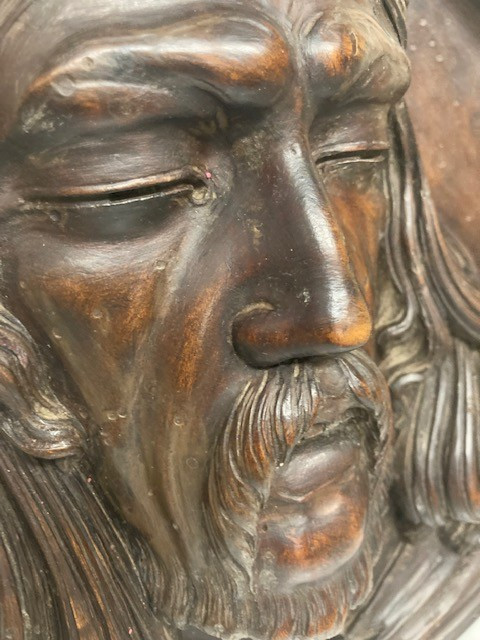 Ancient 18th century sculpture “Christ The Passion” in walnut size: 36 cm