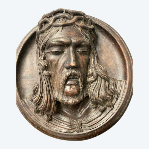 Sculpture ancienne du 18ème siècle « Christ La Passion » en noyer dimension : 36 cm