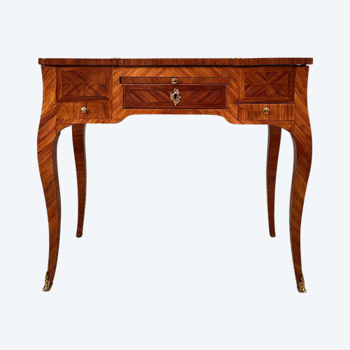 Coiffeuse En Marqueterie D'Epoque Louis XV Vers 1750