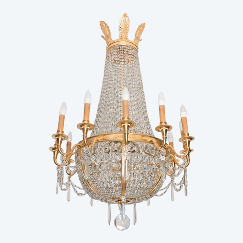 Lustre Montgolfière Fin XIXe Siècle